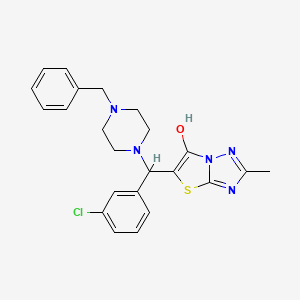 B2629000 5-((4-Benzylpiperazin-1-yl)(3-chlorophenyl)methyl)-2-methylthiazolo[3,2-b][1,2,4]triazol-6-ol CAS No. 851969-44-3