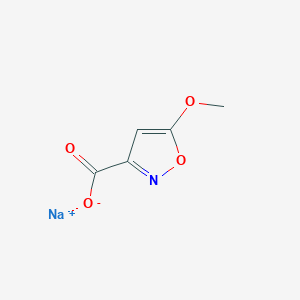 molecular formula C5H4NNaO4 B2629005 Sodium;5-methoxy-1,2-oxazole-3-carboxylate CAS No. 2490375-75-0