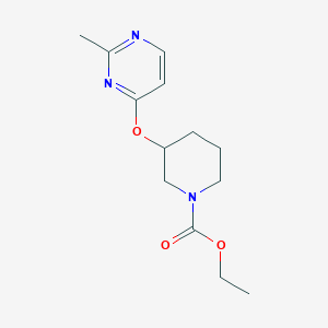 molecular formula C13H19N3O3 B2629009 Ethyl 3-((2-methylpyrimidin-4-yl)oxy)piperidine-1-carboxylate CAS No. 2034619-13-9