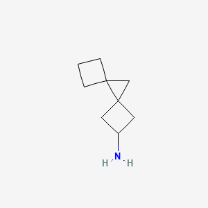 molecular formula C9H15N B2629014 Dispiro[3.0.35.14]nonan-7-amine CAS No. 2416235-68-0