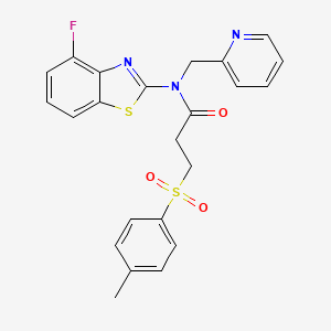 N-(4-fluorobenzo[d]thiazol-2-yl)-N-(pyridin-2-ylmethyl)-3-tosylpropanamide