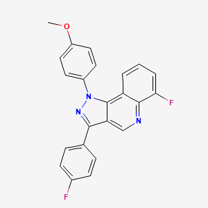 6-fluoro-3-(4-fluorophenyl)-1-(4-methoxyphenyl)-1H-pyrazolo[4,3-c]quinoline