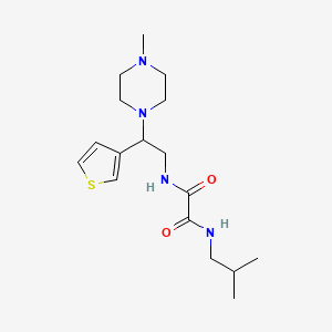 molecular formula C17H28N4O2S B2629052 N1-isobutyl-N2-(2-(4-methylpiperazin-1-yl)-2-(thiophen-3-yl)ethyl)oxalamide CAS No. 946247-53-6