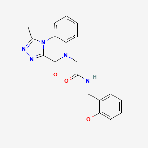 molecular formula C20H19N5O3 B2629060 N-[(2-methoxyphenyl)methyl]-2-{1-methyl-4-oxo-4H,5H-[1,2,4]triazolo[4,3-a]quinoxalin-5-yl}acetamide CAS No. 1261015-09-1