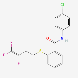 molecular formula C17H13ClF3NOS B2629064 N-(4-chlorophenyl)-2-[(3,4,4-trifluorobut-3-en-1-yl)sulfanyl]benzamide CAS No. 339020-03-0