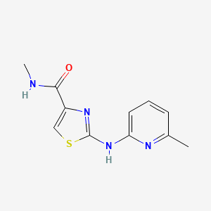 molecular formula C11H12N4OS B2629091 N-methyl-2-[(6-methylpyridin-2-yl)amino]-1,3-thiazole-4-carboxamide CAS No. 1705800-67-4
