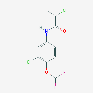 molecular formula C10H9Cl2F2NO2 B2629097 2-chloro-N-[3-chloro-4-(difluoromethoxy)phenyl]propanamide CAS No. 851116-08-0