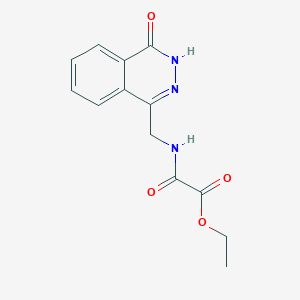 molecular formula C13H13N3O4 B2629101 Ethyl 2-oxo-2-(((4-oxo-3,4-dihydrophthalazin-1-yl)methyl)amino)acetate CAS No. 899952-07-9