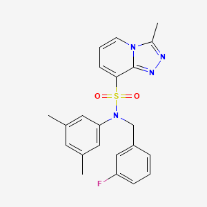 molecular formula C22H21FN4O2S B2629104 N-(3-ethylphenyl)-1-[3-(phenylthio)pyrazin-2-yl]piperidine-4-carboxamide CAS No. 1251622-12-4