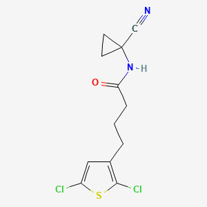 molecular formula C12H12Cl2N2OS B2629147 N-(1-cyanocyclopropyl)-4-(2,5-dichlorothiophen-3-yl)butanamide CAS No. 1445609-78-8