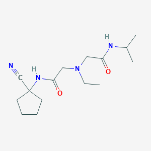 molecular formula C15H26N4O2 B2629232 2-[[2-[(1-cyanocyclopentyl)amino]-2-oxoethyl]-ethylamino]-N-propan-2-ylacetamide CAS No. 1328662-52-7