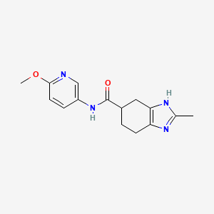 molecular formula C15H18N4O2 B2629262 N-(6-methoxypyridin-3-yl)-2-methyl-4,5,6,7-tetrahydro-1H-1,3-benzodiazole-5-carboxamide CAS No. 2034452-22-5