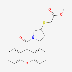 methyl 2-((1-(9H-xanthene-9-carbonyl)pyrrolidin-3-yl)thio)acetate