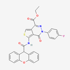 ethyl 3-(4-fluorophenyl)-4-oxo-5-(9H-xanthene-9-carboxamido)-3,4-dihydrothieno[3,4-d]pyridazine-1-carboxylate