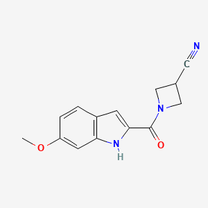 1-(6-methoxy-1H-indole-2-carbonyl)azetidine-3-carbonitrile