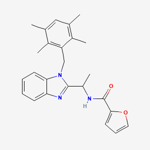 2-furyl-N-({1-[(2,3,5,6-tetramethylphenyl)methyl]benzimidazol-2-yl}ethyl)carbo xamide