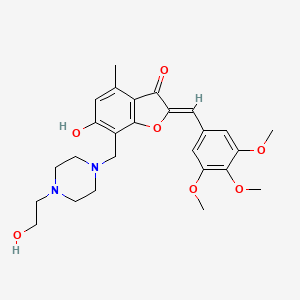 (Z)-6-hydroxy-7-((4-(2-hydroxyethyl)piperazin-1-yl)methyl)-4-methyl-2-(3,4,5-trimethoxybenzylidene)benzofuran-3(2H)-one