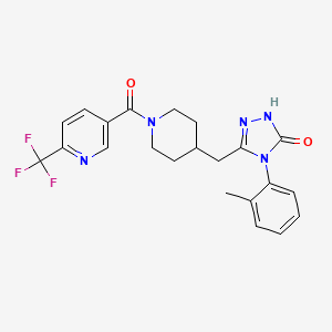 4-(o-tolyl)-3-((1-(6-(trifluoromethyl)nicotinoyl)piperidin-4-yl)methyl)-1H-1,2,4-triazol-5(4H)-one