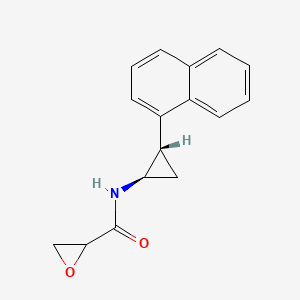 N-[(1R,2S)-2-Naphthalen-1-ylcyclopropyl]oxirane-2-carboxamide