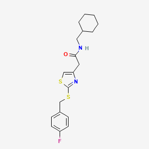 N-(cyclohexylmethyl)-2-(2-((4-fluorobenzyl)thio)thiazol-4-yl)acetamide