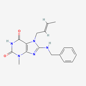 8-(benzylamino)-7-[(E)-but-2-enyl]-3-methylpurine-2,6-dione