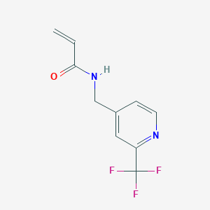 molecular formula C10H9F3N2O B2629328 N-[[2-(Trifluoromethyl)pyridin-4-yl]methyl]prop-2-enamide CAS No. 2195972-33-7