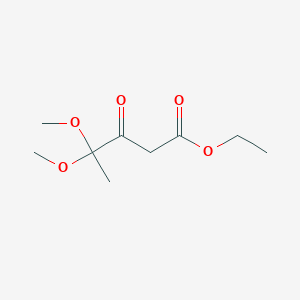 molecular formula C9H16O5 B2629368 ethyl 4,4-dimethoxy-3-oxopentanoate CAS No. 128883-38-5