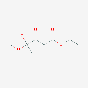 molecular formula C9H16O5 B2629368 4,4-Dimethoxy-3-oxovaleric acid ethyl ester CAS No. 128883-38-5