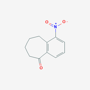 molecular formula C11H11NO3 B2629379 1-Nitro-6,7,8,9-tetrahydro-5H-benzo[7]annulen-5-one CAS No. 251554-42-4