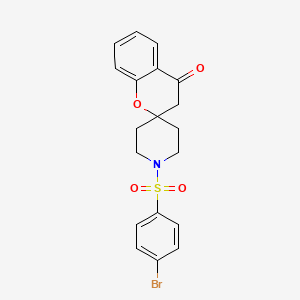molecular formula C19H18BrNO4S B2629383 1'-((4-Bromophenyl)sulfonyl)spiro[chroman-2,4'-piperidin]-4-one CAS No. 877811-43-3