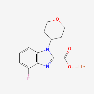 Lithium 4-fluoro-1-(tetrahydro-2H-pyran-4-yl)-1H-benzo[d]imidazole-2-carboxylate