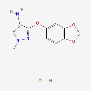 3-(1,3-Benzodioxol-5-yloxy)-1-methyl-1H-pyrazol-4-amine hydrochloride