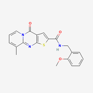 molecular formula C20H17N3O3S B2629412 N-(2-methoxybenzyl)-9-methyl-4-oxo-4H-pyrido[1,2-a]thieno[2,3-d]pyrimidine-2-carboxamide CAS No. 690253-59-9