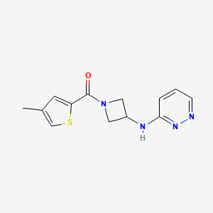molecular formula C13H14N4OS B2629419 N-[1-(4-methylthiophene-2-carbonyl)azetidin-3-yl]pyridazin-3-amine CAS No. 2097864-23-6
