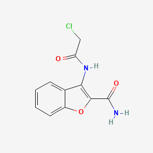 molecular formula C11H9ClN2O3 B2629420 3-[(Chloroacetyl)amino]-1-benzofuran-2-carboxamide CAS No. 80551-19-5
