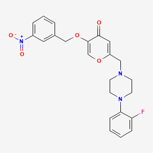 2-((4-(2-fluorophenyl)piperazin-1-yl)methyl)-5-((3-nitrobenzyl)oxy)-4H-pyran-4-one