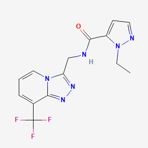 1-ethyl-N-((8-(trifluoromethyl)-[1,2,4]triazolo[4,3-a]pyridin-3-yl)methyl)-1H-pyrazole-5-carboxamide