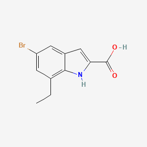 molecular formula C11H10BrNO2 B2629445 5-bromo-7-ethyl-1H-indole-2-carboxylic Acid CAS No. 383132-33-0