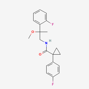 molecular formula C20H21F2NO2 B2629461 1-(4-fluorophenyl)-N-[2-(2-fluorophenyl)-2-methoxypropyl]cyclopropane-1-carboxamide CAS No. 1705987-02-5