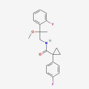 B2629461 1-(4-fluorophenyl)-N-(2-(2-fluorophenyl)-2-methoxypropyl)cyclopropanecarboxamide CAS No. 1705987-02-5