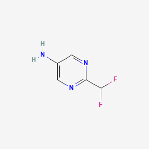 molecular formula C5H5F2N3 B2629495 2-(Difluoromethyl)pyrimidin-5-amine CAS No. 1781133-28-5