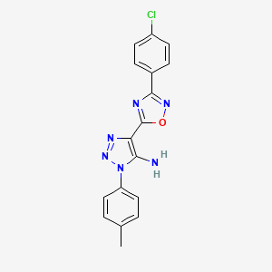 4-[3-(4-chlorophenyl)-1,2,4-oxadiazol-5-yl]-1-(4-methylphenyl)-1H-1,2,3-triazol-5-amine