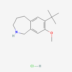 molecular formula C15H24ClNO B2629531 7-tert-butyl-8-methoxy-2,3,4,5-tetrahydro-1H-2-benzazepine hydrochloride CAS No. 1554455-11-6
