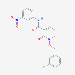 1-((3-chlorobenzyl)oxy)-N-(3-nitrophenyl)-2-oxo-1,2-dihydropyridine-3-carboxamide