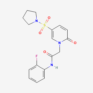 N-(2-fluorophenyl)-2-(2-oxo-5-(pyrrolidin-1-ylsulfonyl)pyridin-1(2H)-yl)acetamide