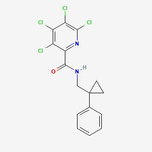 3,4,5,6-tetrachloro-N-[(1-phenylcyclopropyl)methyl]pyridine-2-carboxamide