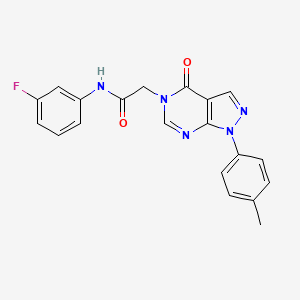 molecular formula C20H16FN5O2 B2629553 N-(3-fluorophenyl)-2-(4-oxo-1-(p-tolyl)-1H-pyrazolo[3,4-d]pyrimidin-5(4H)-yl)acetamide CAS No. 863446-41-7