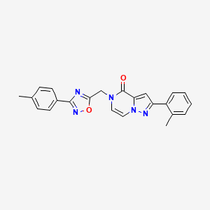2-(o-tolyl)-5-((3-(p-tolyl)-1,2,4-oxadiazol-5-yl)methyl)pyrazolo[1,5-a]pyrazin-4(5H)-one