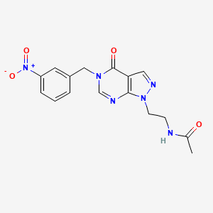 N-(2-(5-(3-nitrobenzyl)-4-oxo-4,5-dihydro-1H-pyrazolo[3,4-d]pyrimidin-1-yl)ethyl)acetamide