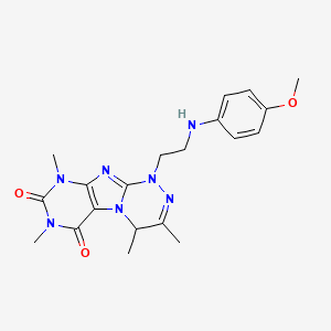 1-(2-((4-methoxyphenyl)amino)ethyl)-3,4,7,9-tetramethyl-7,9-dihydro-[1,2,4]triazino[3,4-f]purine-6,8(1H,4H)-dione